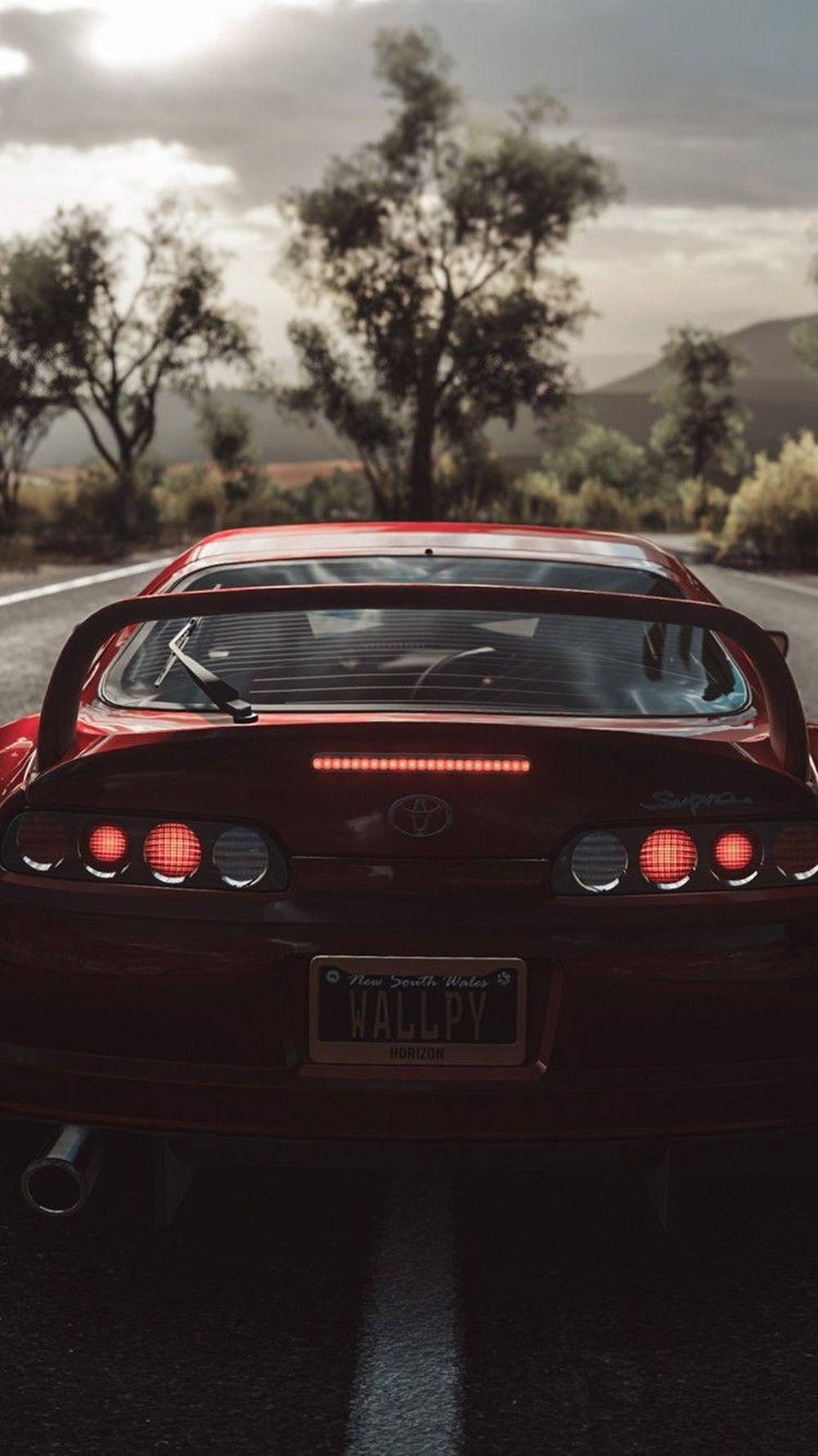 Red 1996 Toyota Supra Mk4 Rear End Wallpaper