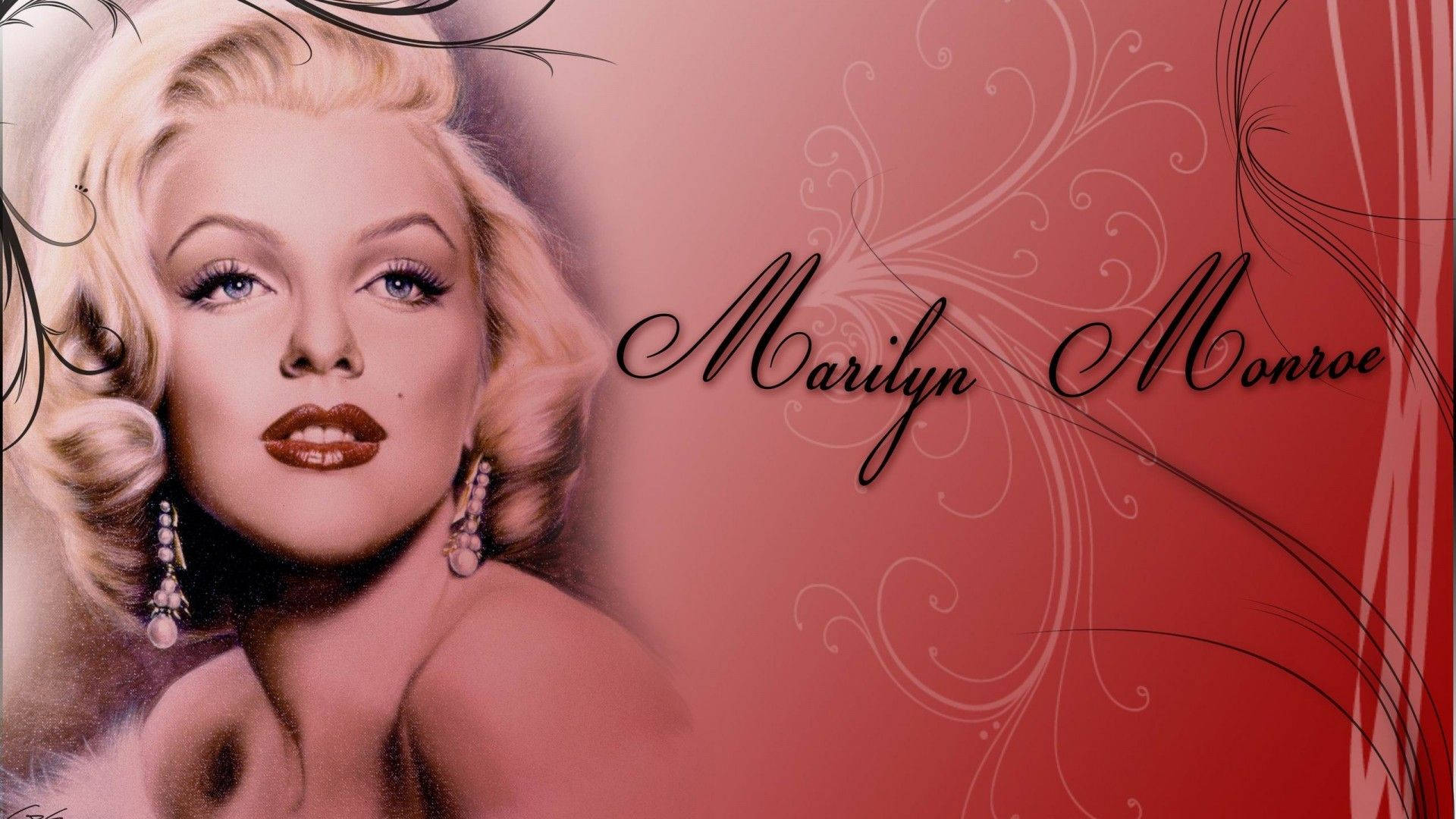 Red Abstract Marilyn Monroe Wallpaper