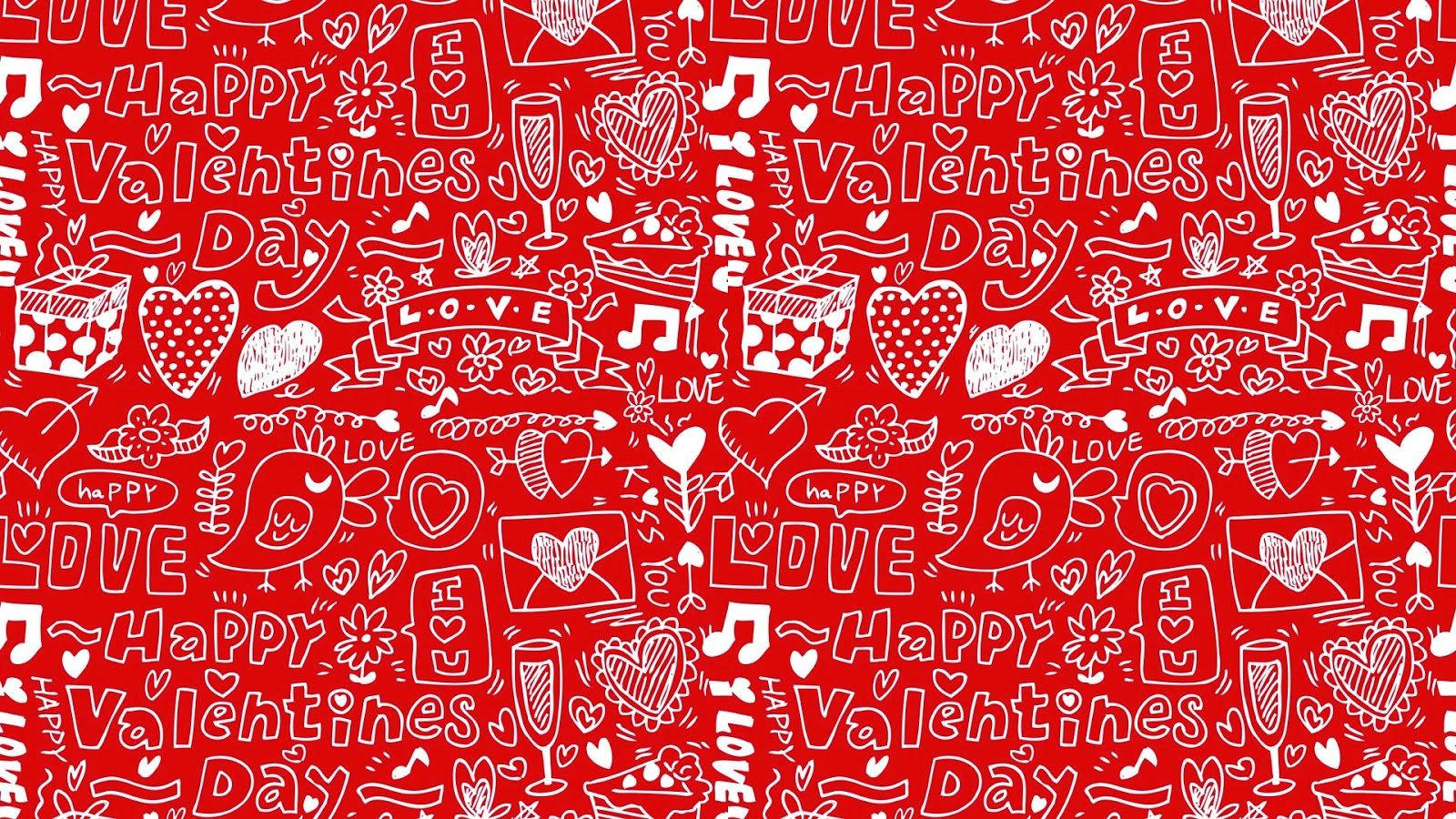 Red Aesthetic Valentine's Imagery For Computer Wallpaper