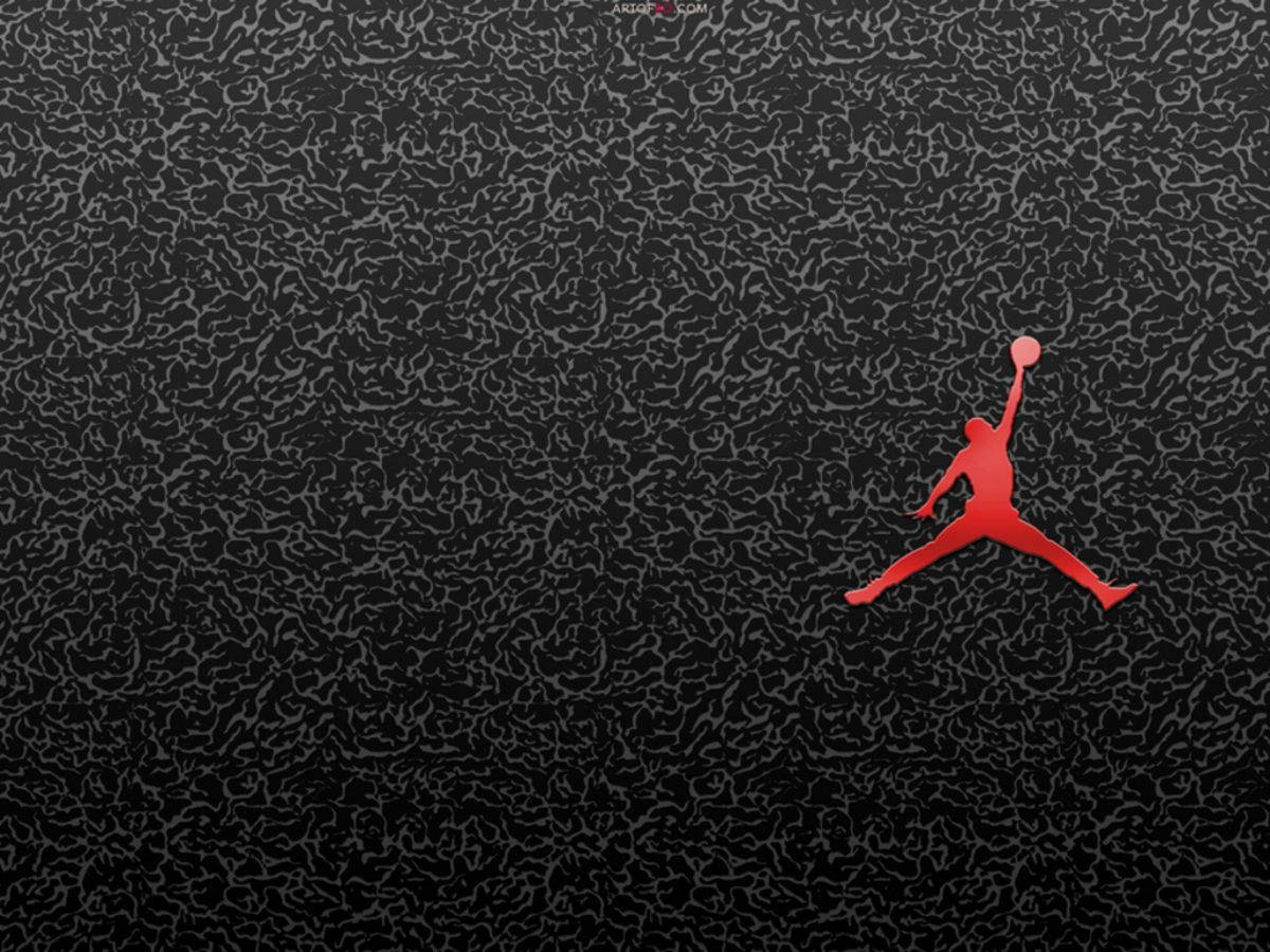 Red Air Jordan Basketball Logo Wallpaper