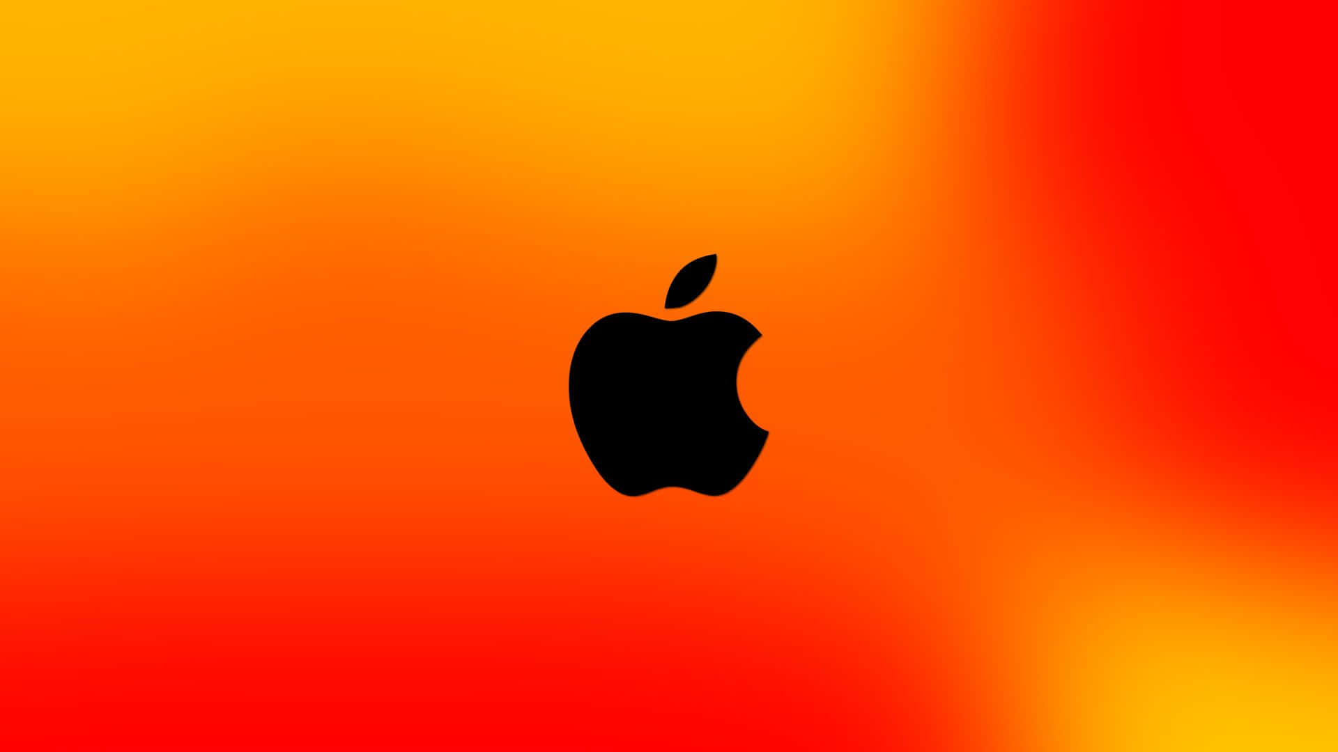 Red And Orange Gradient Mixing Cool Mac Logo Wallpaper