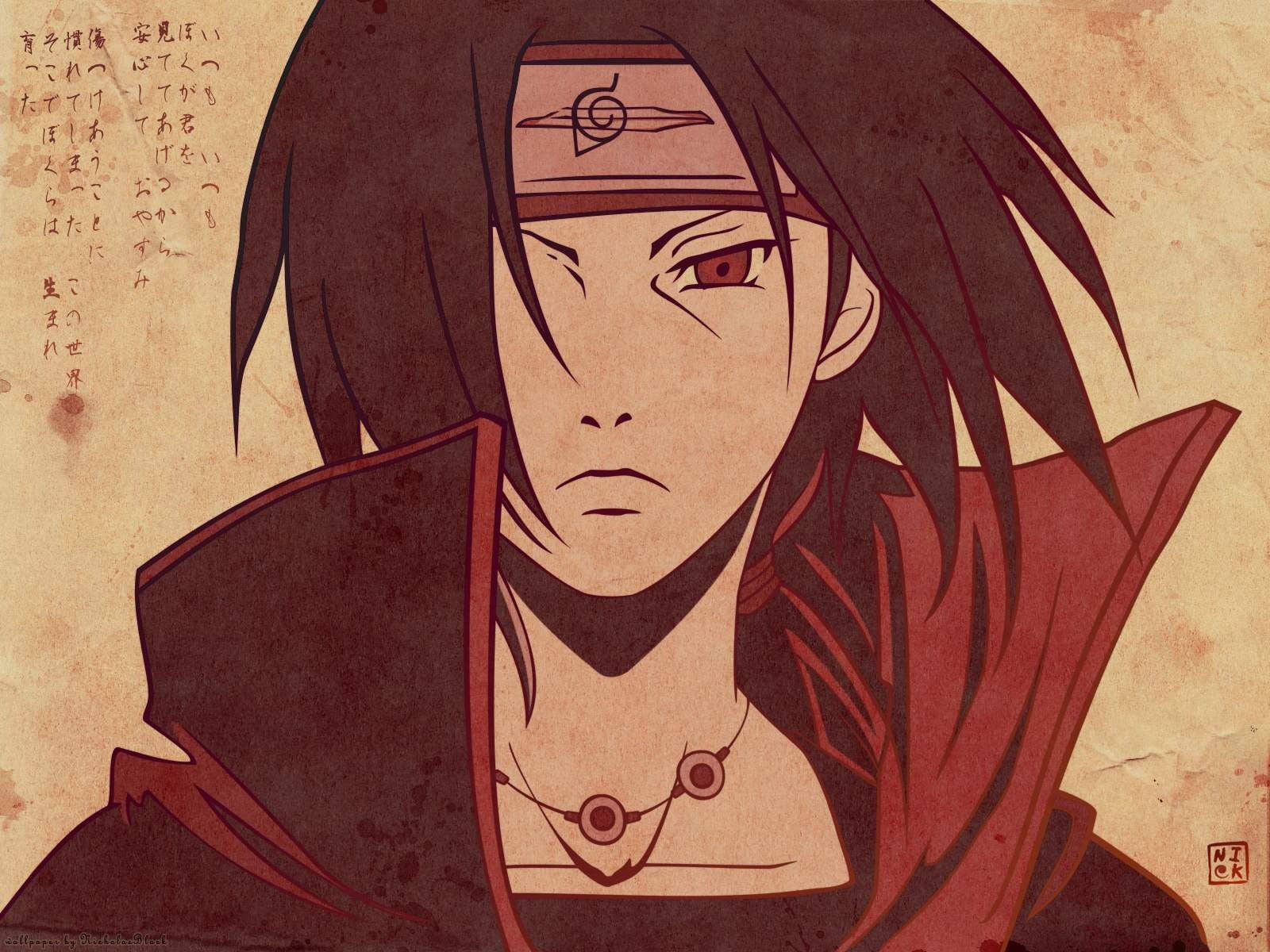 Red Anime Uchiha Itachi Wallpaper