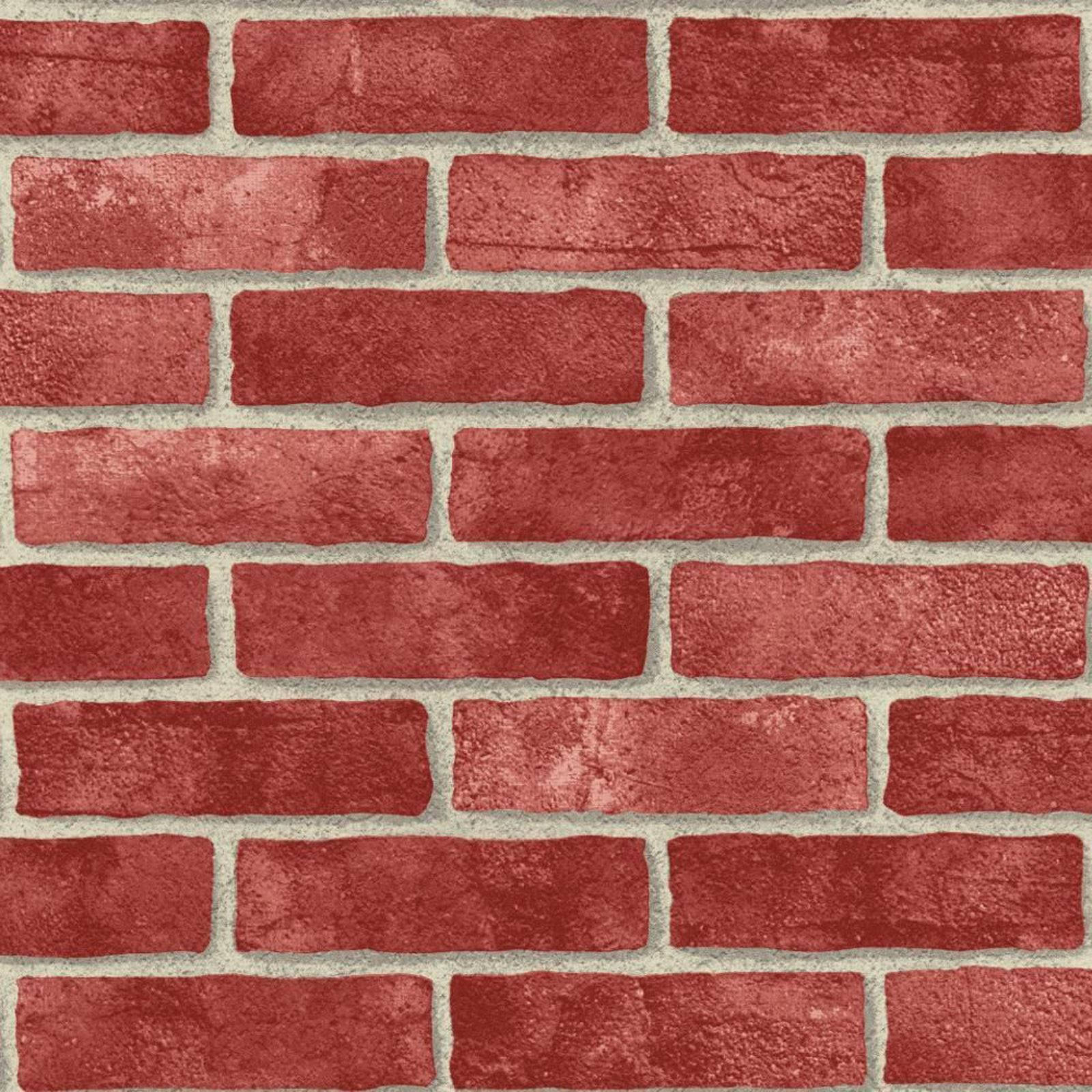 Red Brick Effect Wallpaper