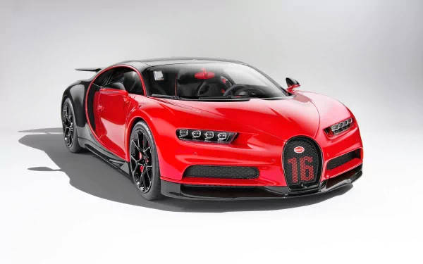 Red Bugatti Chiron 4k Wallpaper