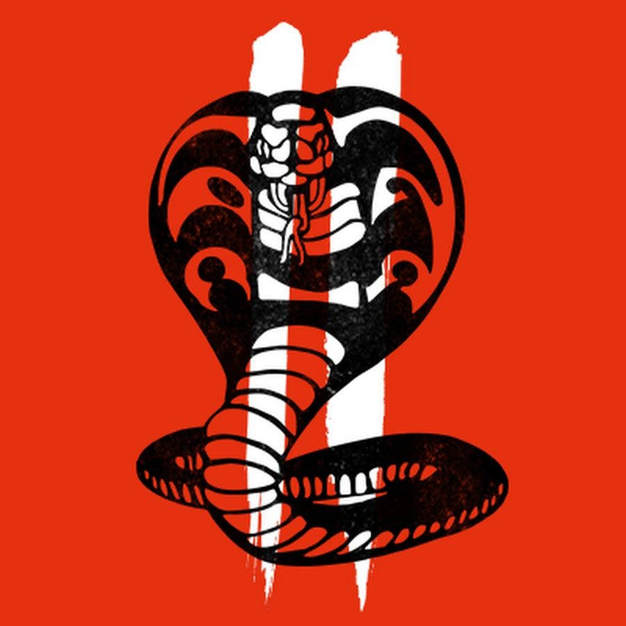 Red Cobra Kai Dojo Logo Wallpaper