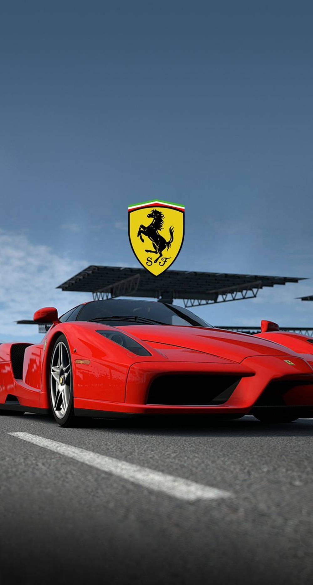 Red Enzo Ferrari Iphone Wallpaper