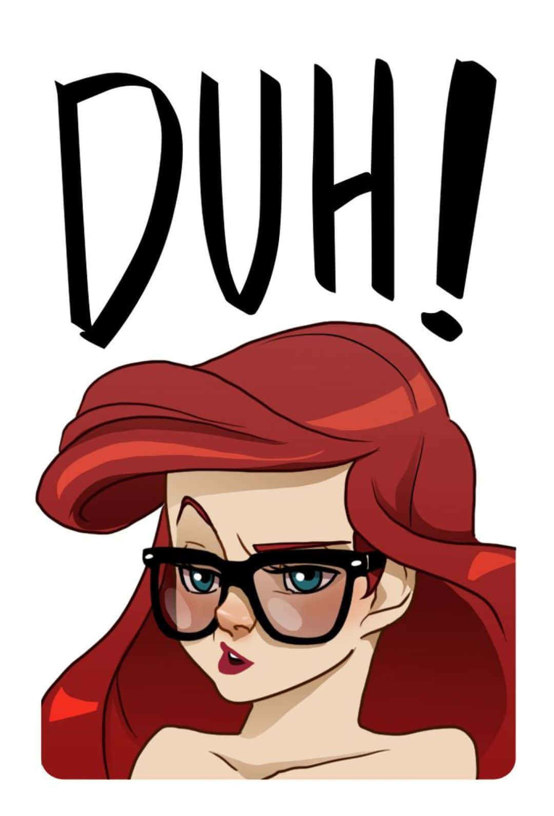 Red Haired Cartoon Duh Expression Wallpaper