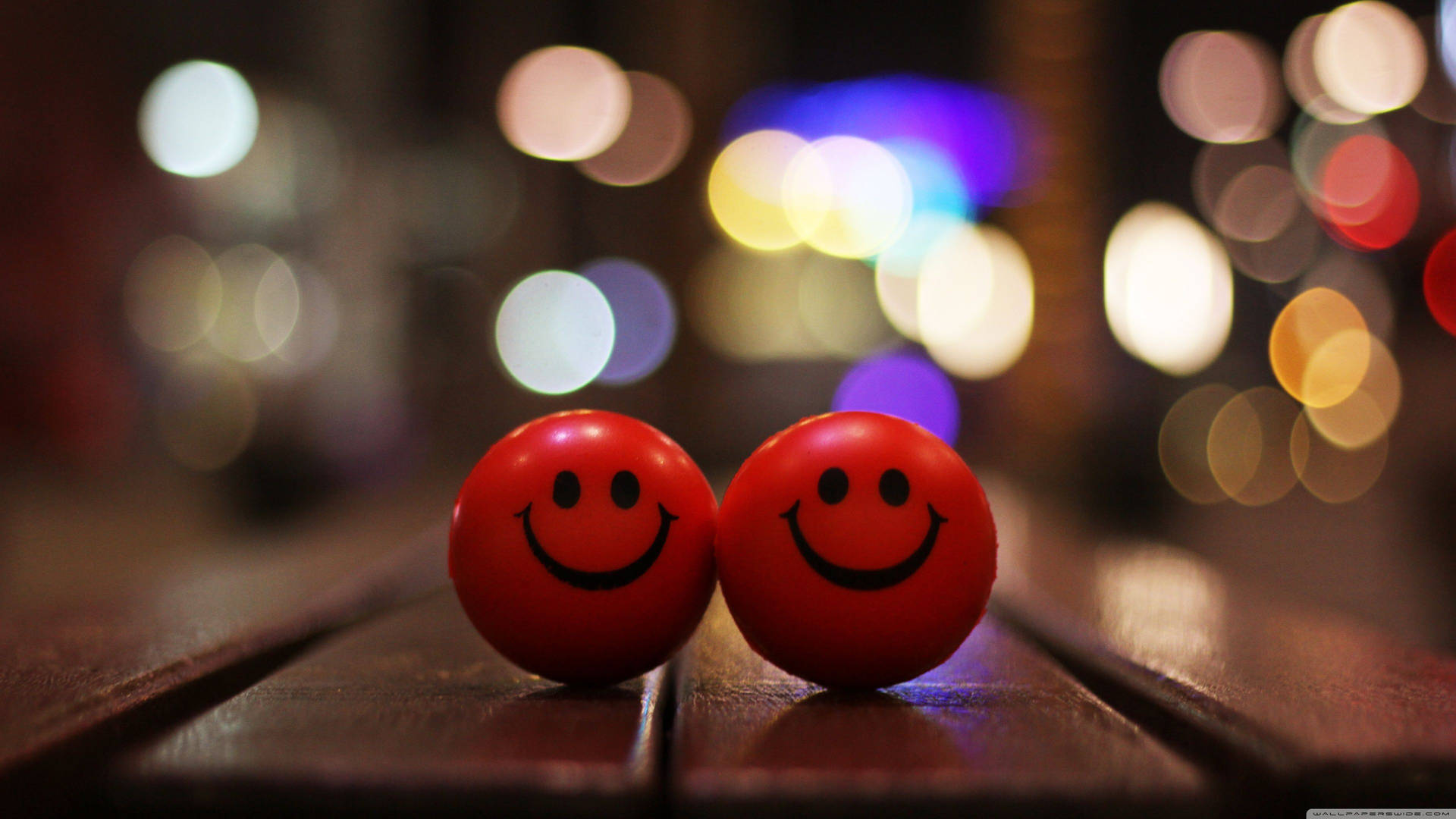 Red Happy Stress Ball Wallpaper