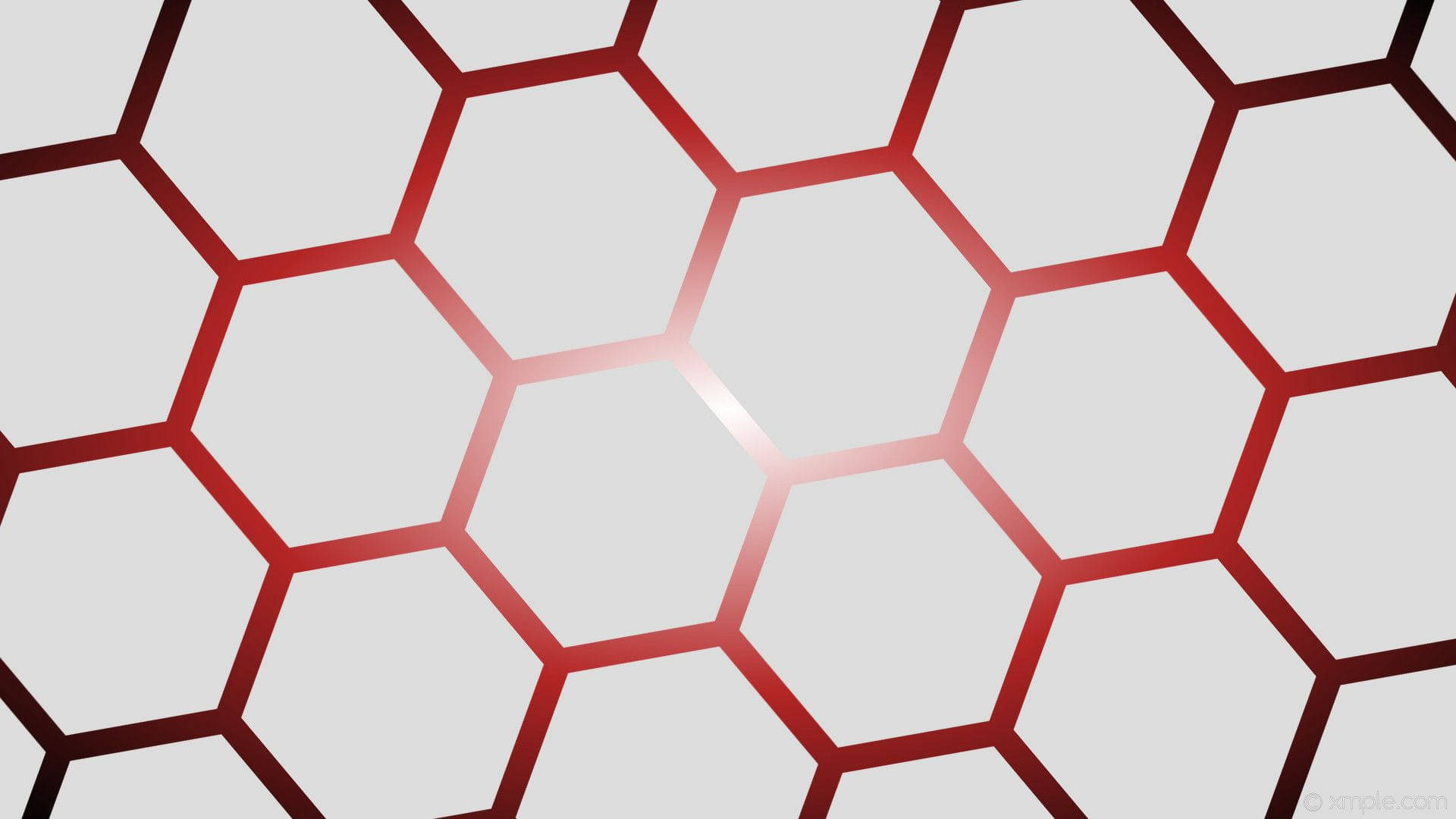 Red Hexagons On Cool White Wallpaper