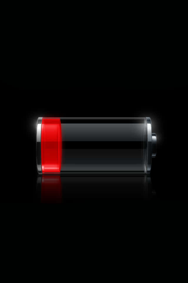 Red Low Battery Life Meter Wallpaper