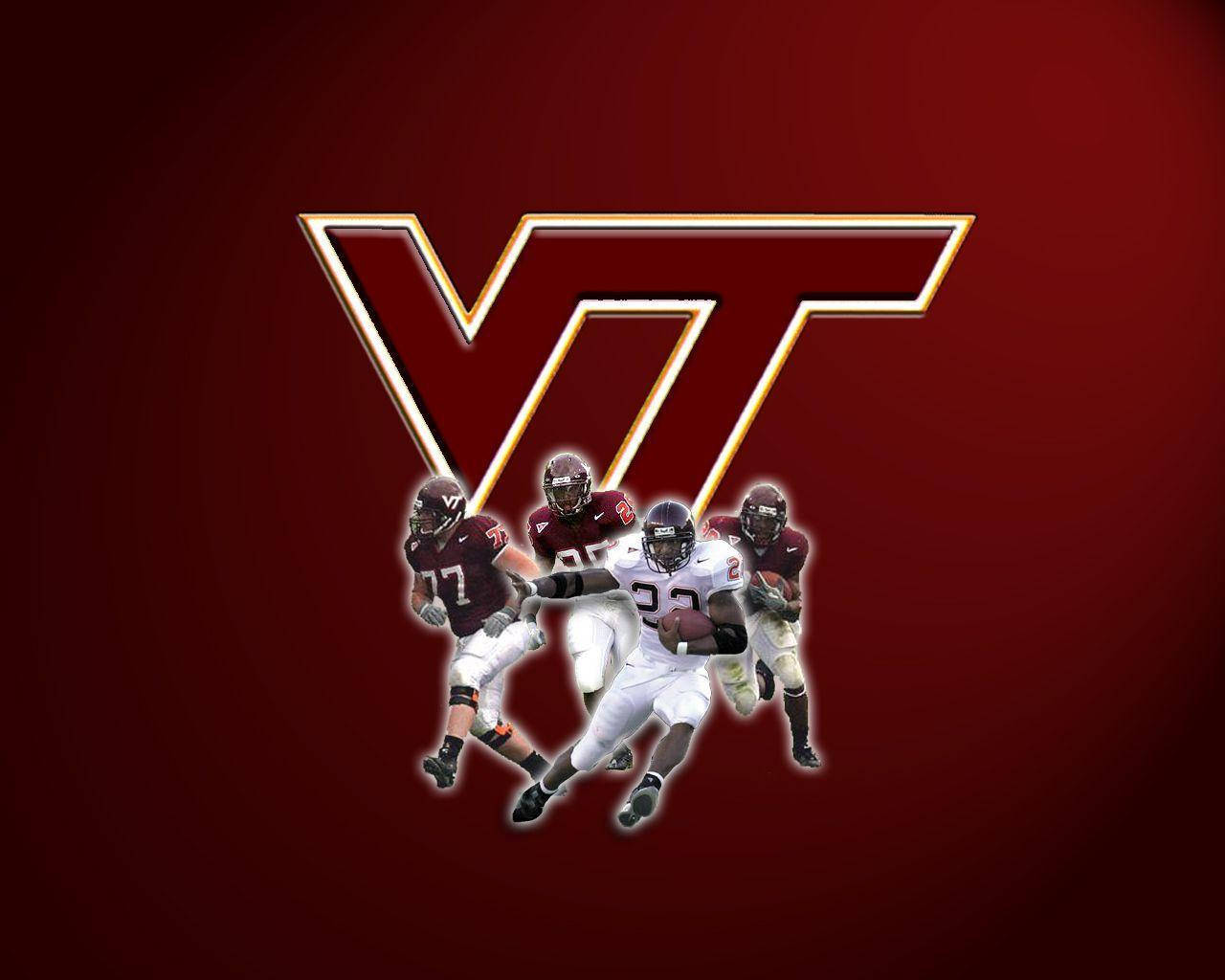 Red Virginia Tech Football Players Wallpaper