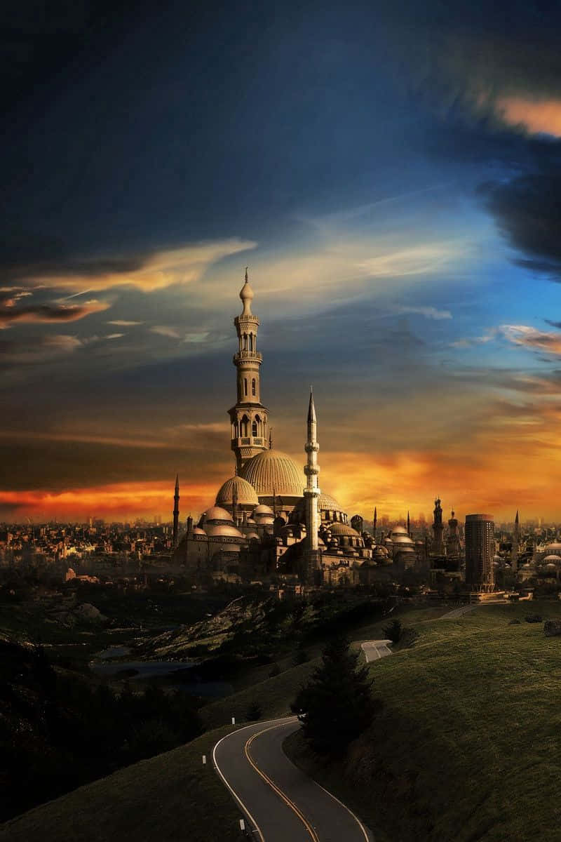 Reflection Of The City At Sunset Wallpaper