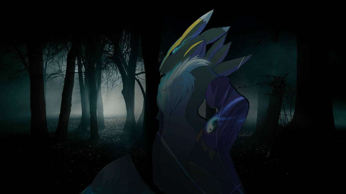 Renamon Dark Forest Wallpaper