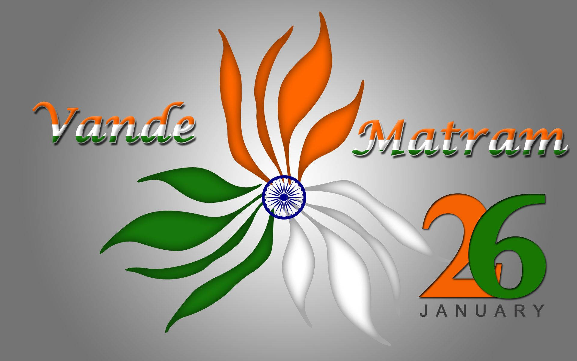 Republic Day Grey Background Wallpaper