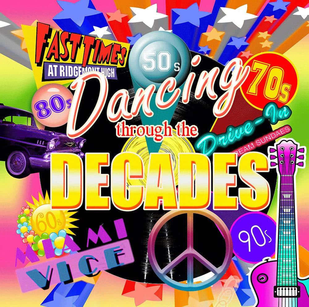 Retro Decades Party Theme Wallpaper