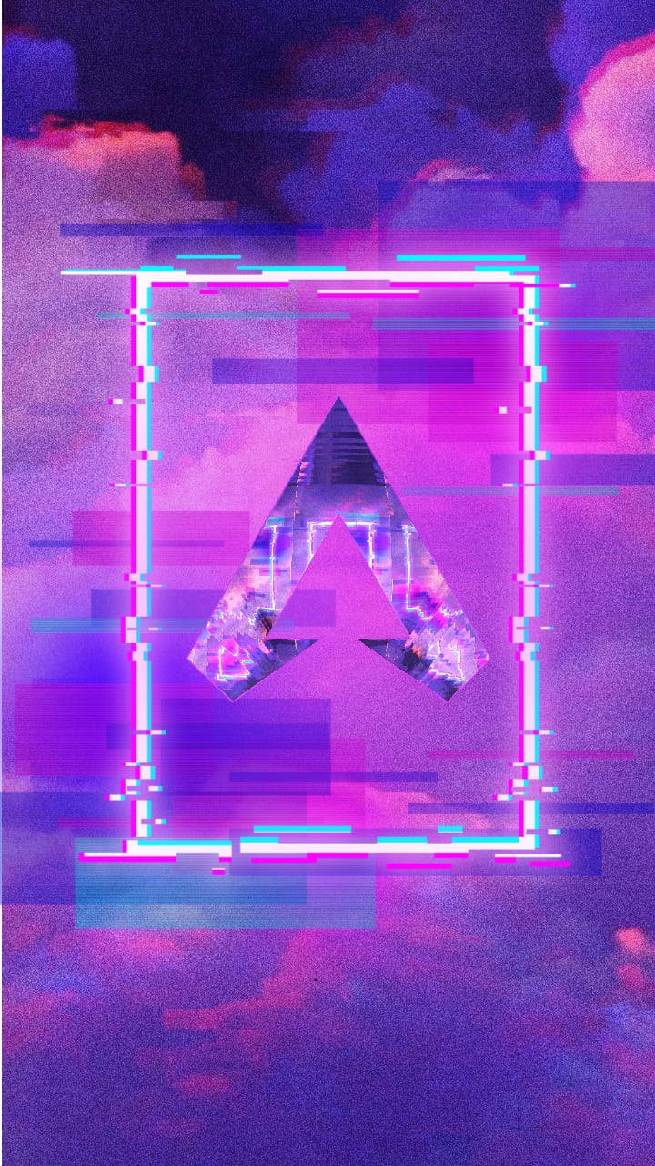 Retro Glitch Logo Apex Legends Phone Wallpaper