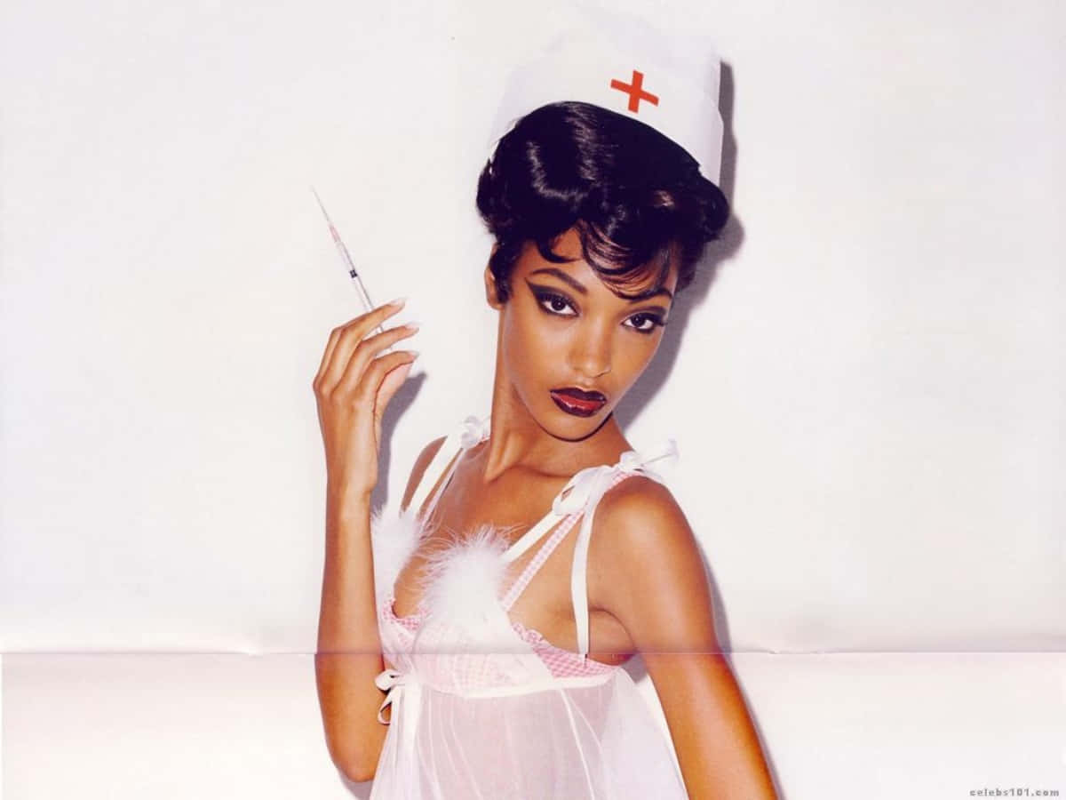 Retro Nurse Themed Fashion Shoot Wallpaper