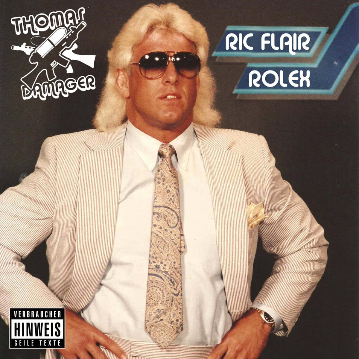 Ric Flair Poses For Thomas Damager Album Cover Wallpaper
