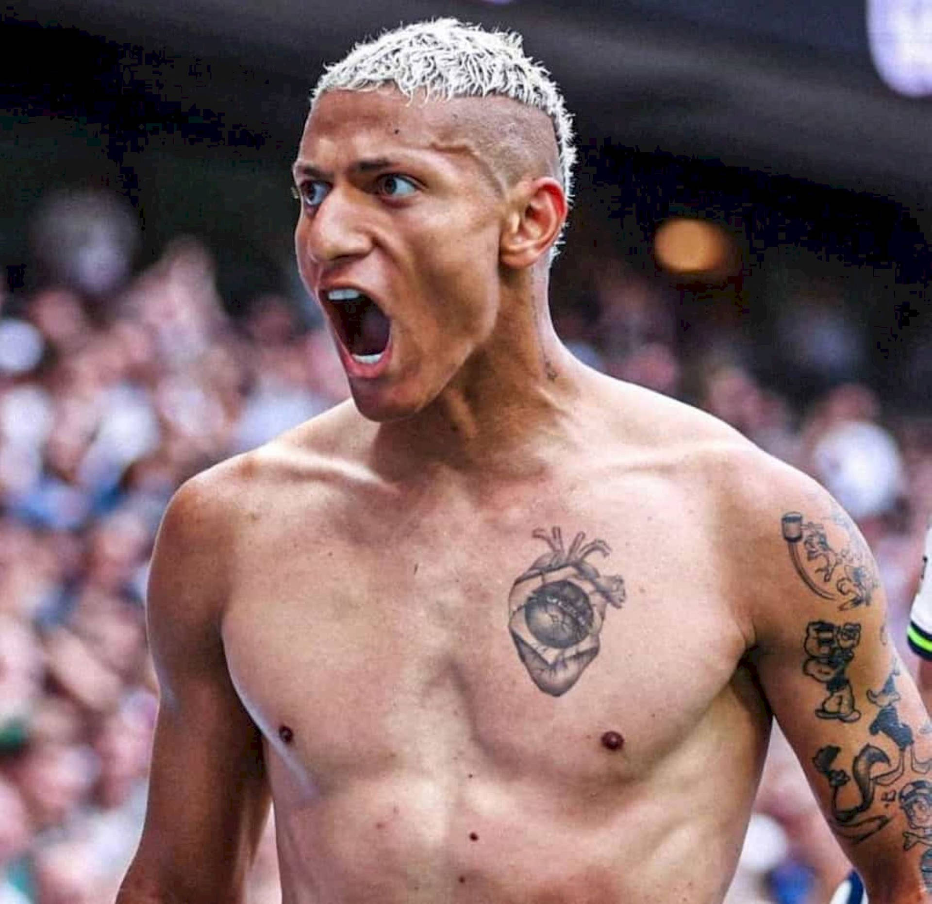 Richarlison De Andrade Screaming Wallpaper