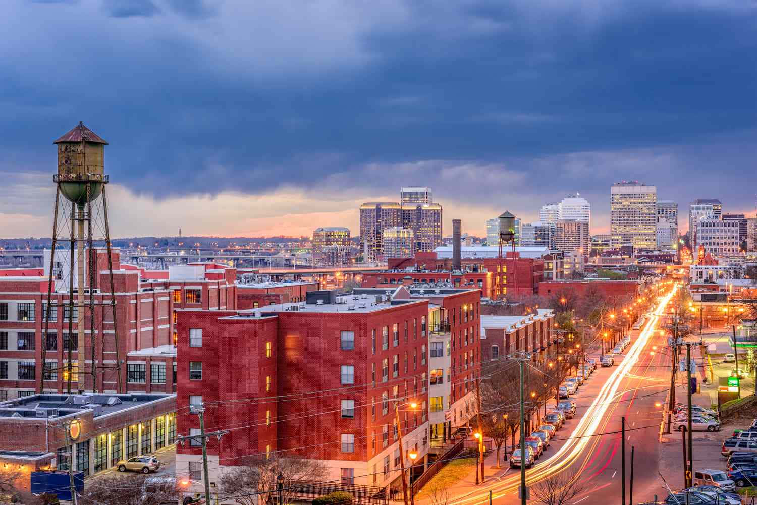 Richmond Skyline Dusk View Wallpaper