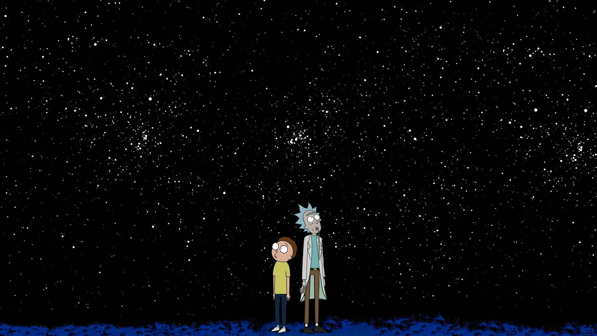 Rick And Morty Cool Starry Wallpaper