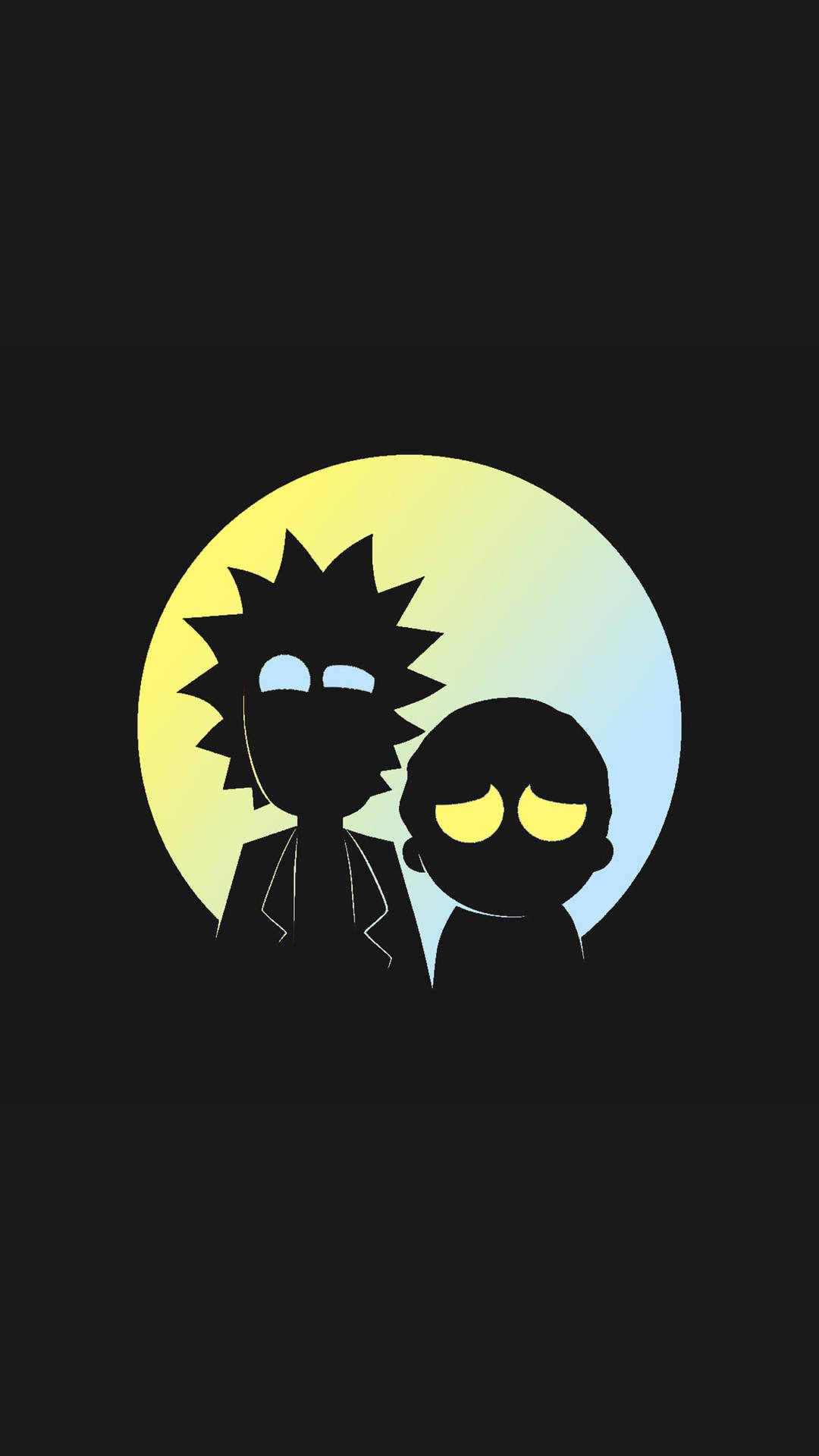 Rick And Morty Phone Dark Minimalist Wallpaper