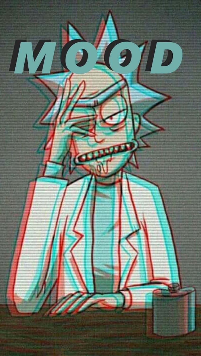 Rick Sanchez Exhausted Mood Wallpaper