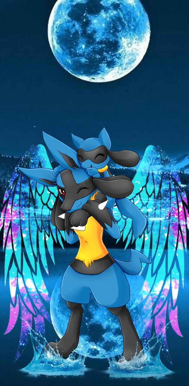 Riolu And Winged Lucario Wallpaper