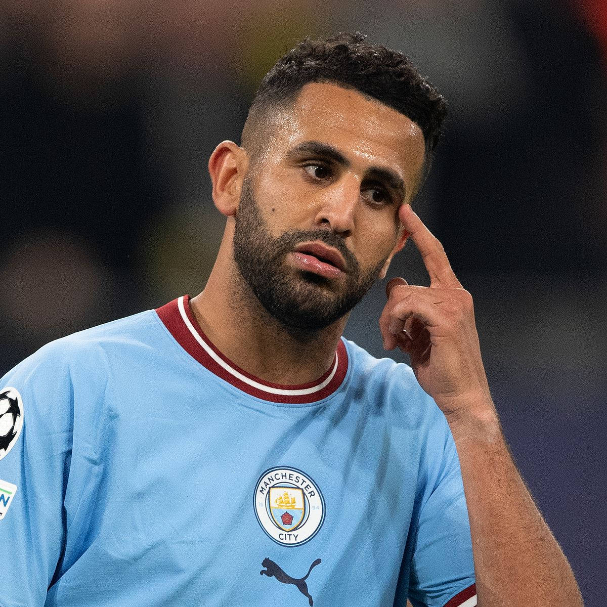 Riyad Mahrez Pointing Eye Wallpaper