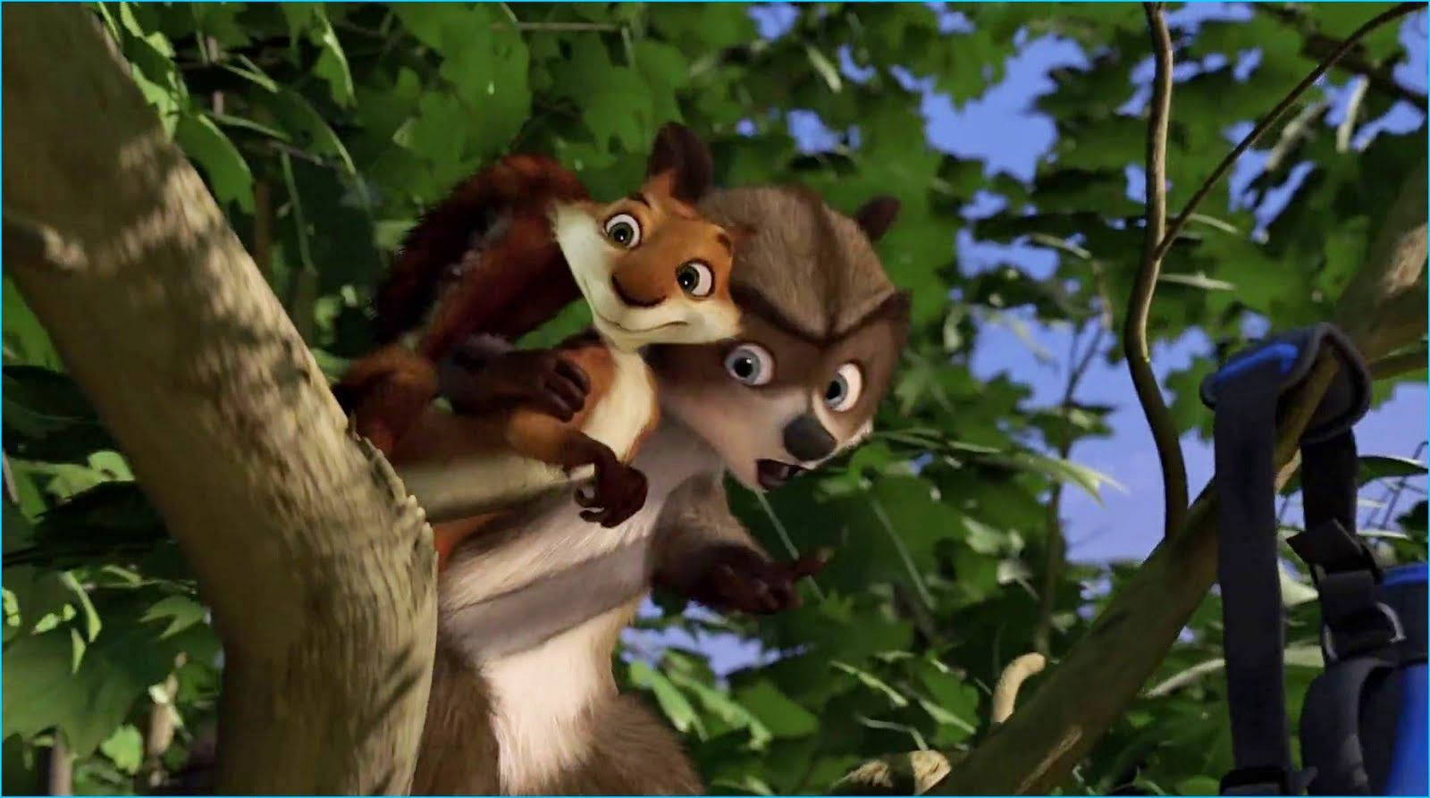 Rj Hammy On Tree Over The Hedge Wallpaper