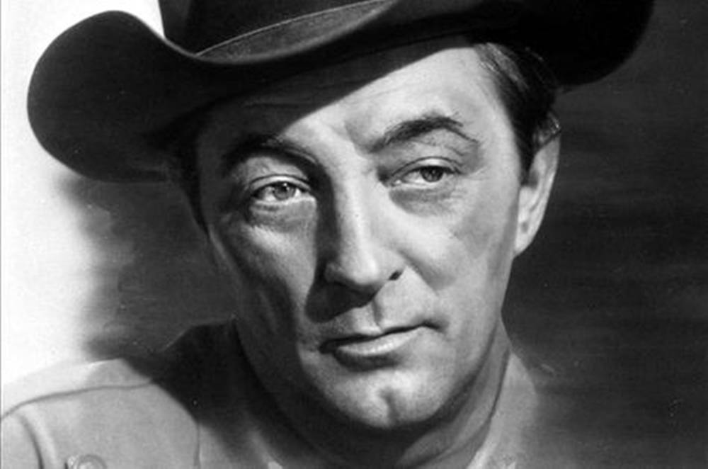 Robert Mitchum Cowboy Black And White Art Wallpaper