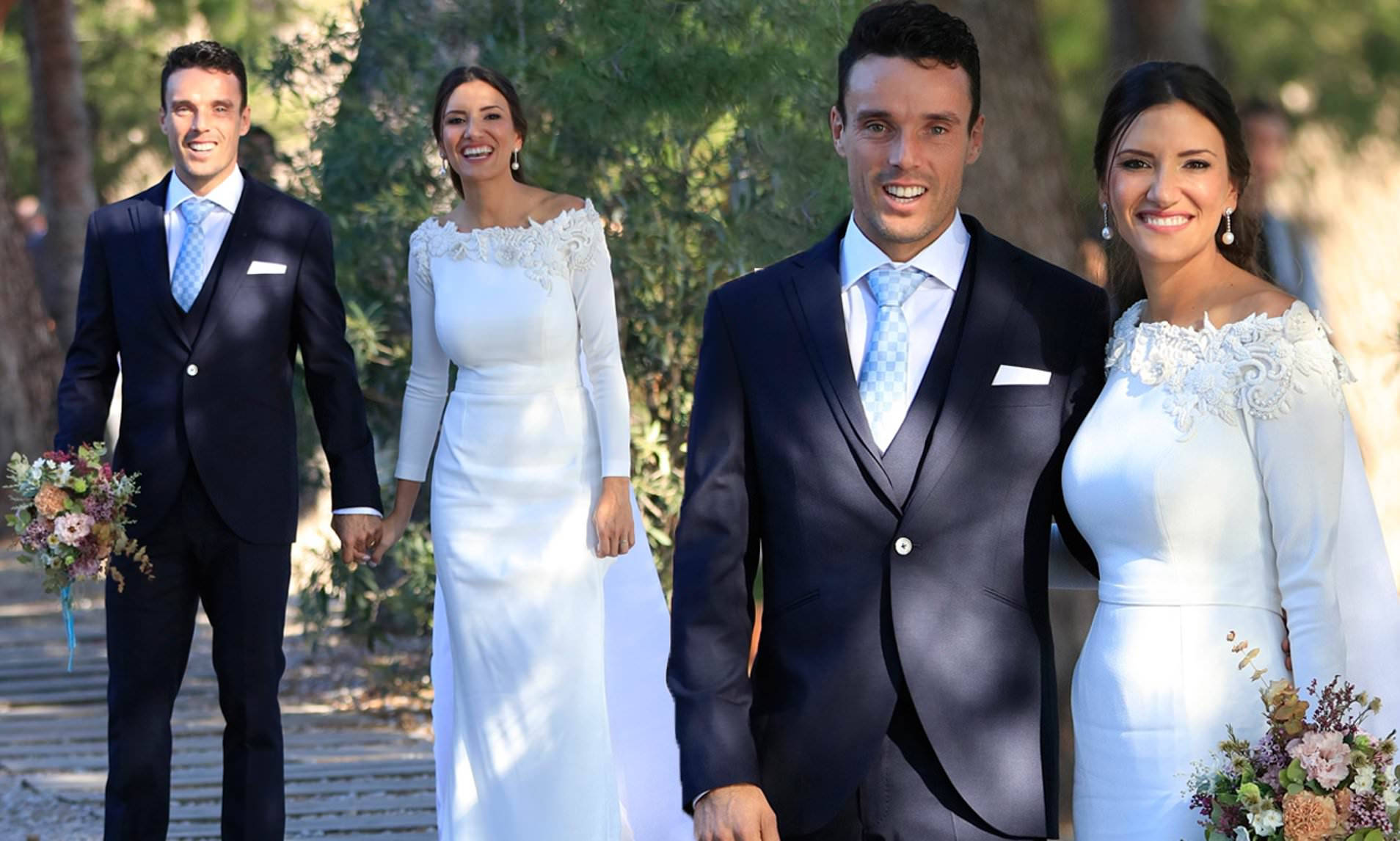 Roberto Bautista Agut Wedding Collage Wallpaper