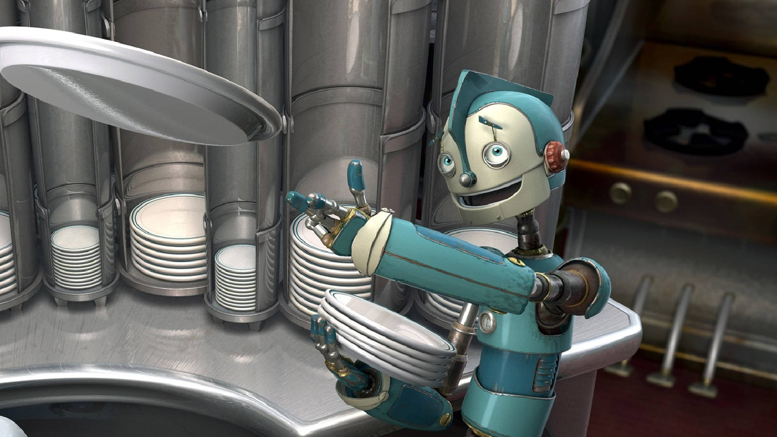 Robots Rodney Copperbottom Working Wallpaper