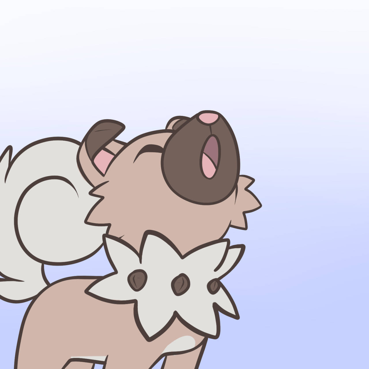 Rockruff Howling Away Wallpaper