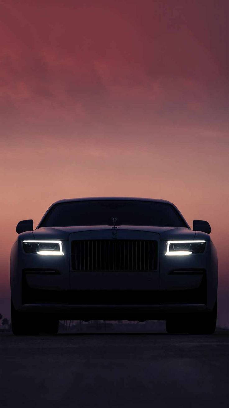 Rolls-royce 4k Silhouette Under Sunset Wallpaper