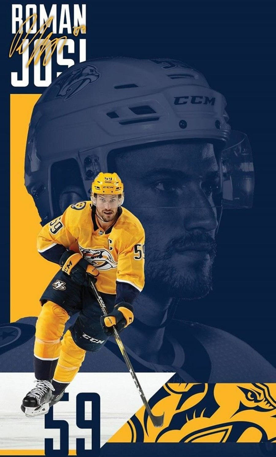 Roman Josi Stunning Digital Artwork Wallpaper