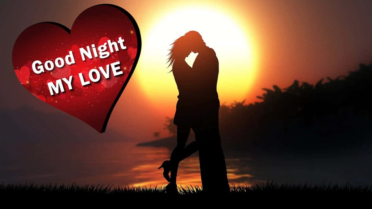 Romantic Sunset Goodnight Love Wallpaper