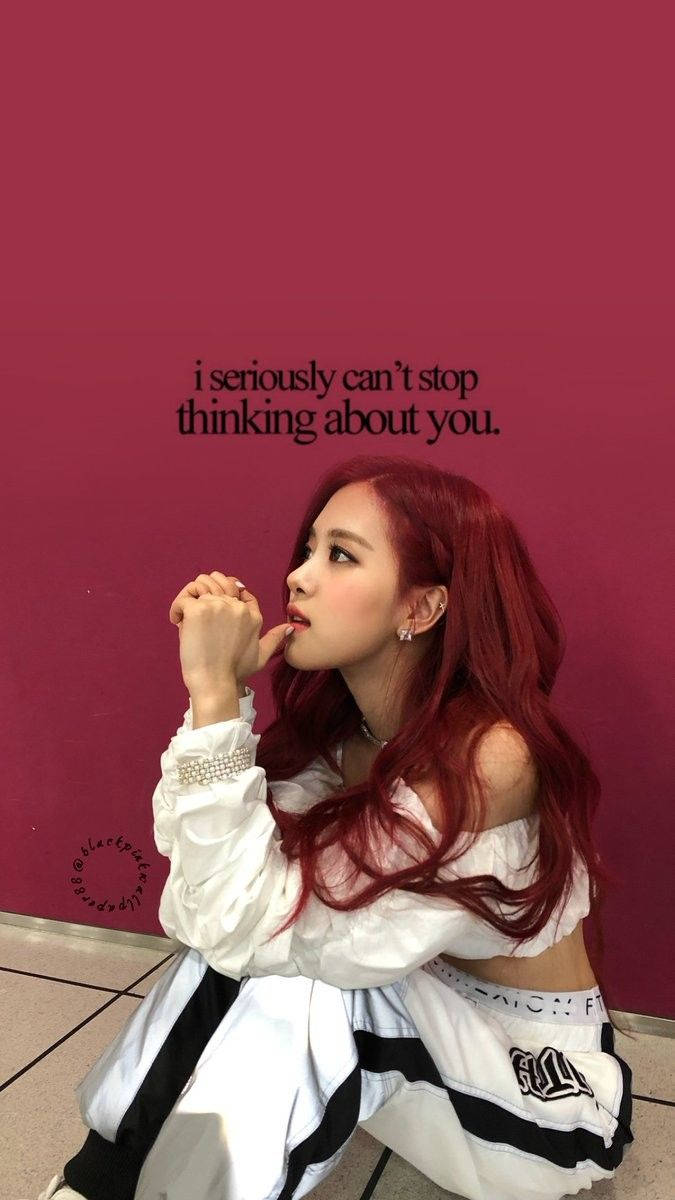 Rose From Blackpink Daydreaming Of A Special Someone Wallpaper