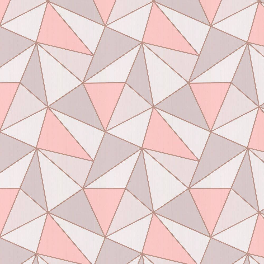 Rose Gold Geometric Pattern Wallpaper