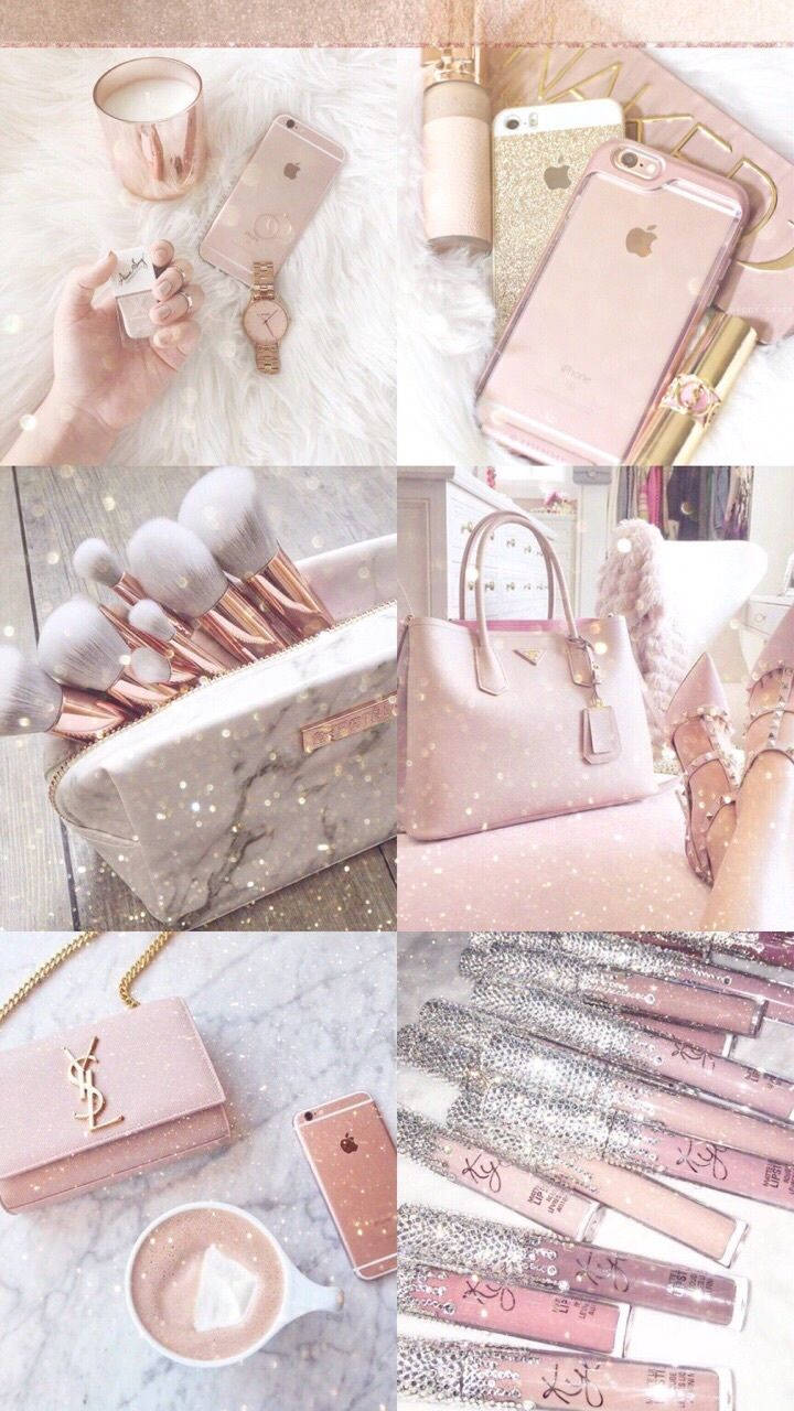 Rose Gold Girly Lock Screen Iphone Wallpaper