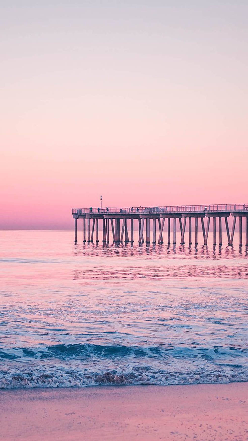 Rose Gold Ipad Pier And Sky Wallpaper