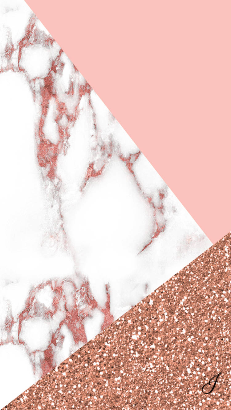 Rose Gold Marble Texture Background Wallpaper