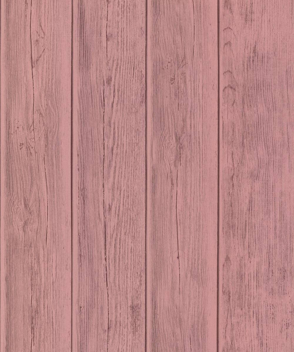 Rose Gold Wood Planks Wallpaper