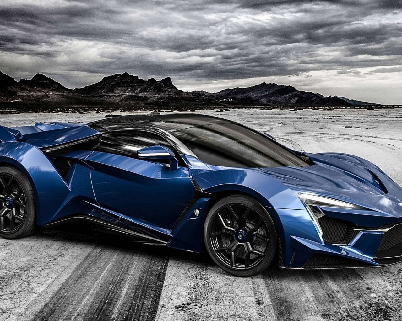 Royal Blue Sports Car Wallpaper