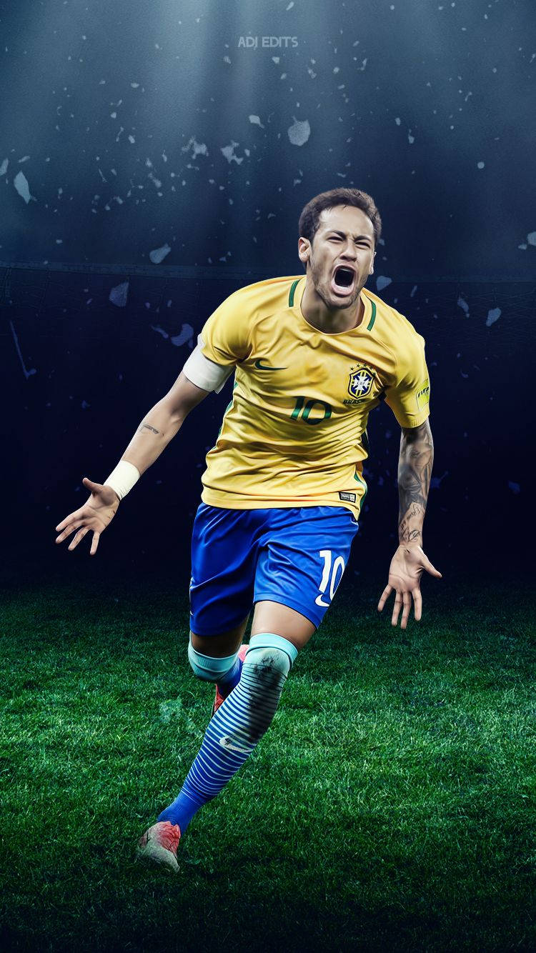Running Neymar Fan Art Wallpaper