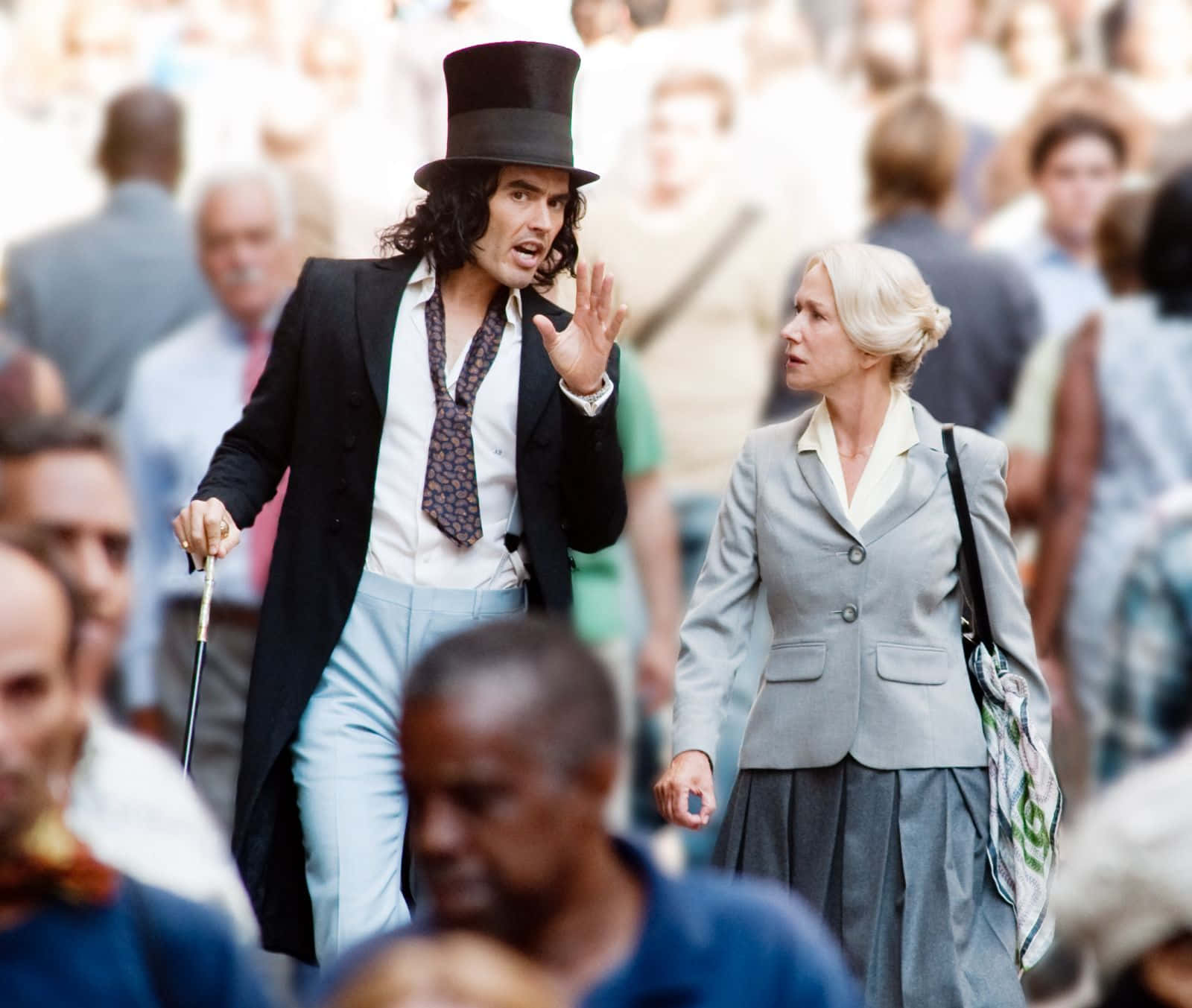 Russell Brand With Helen Mirren Wallpaper