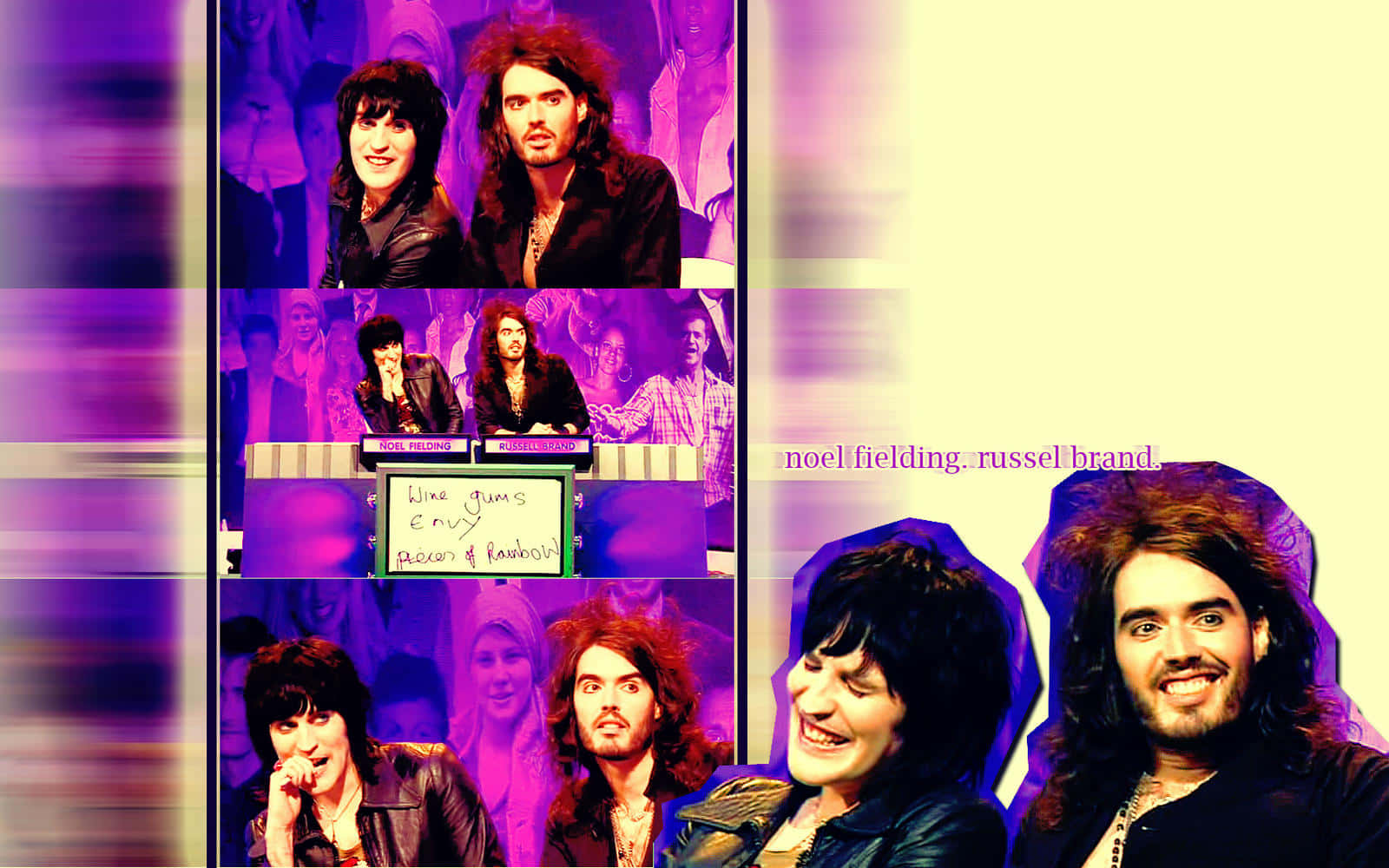 Russell Brand With Noel Fielding Wallpaper