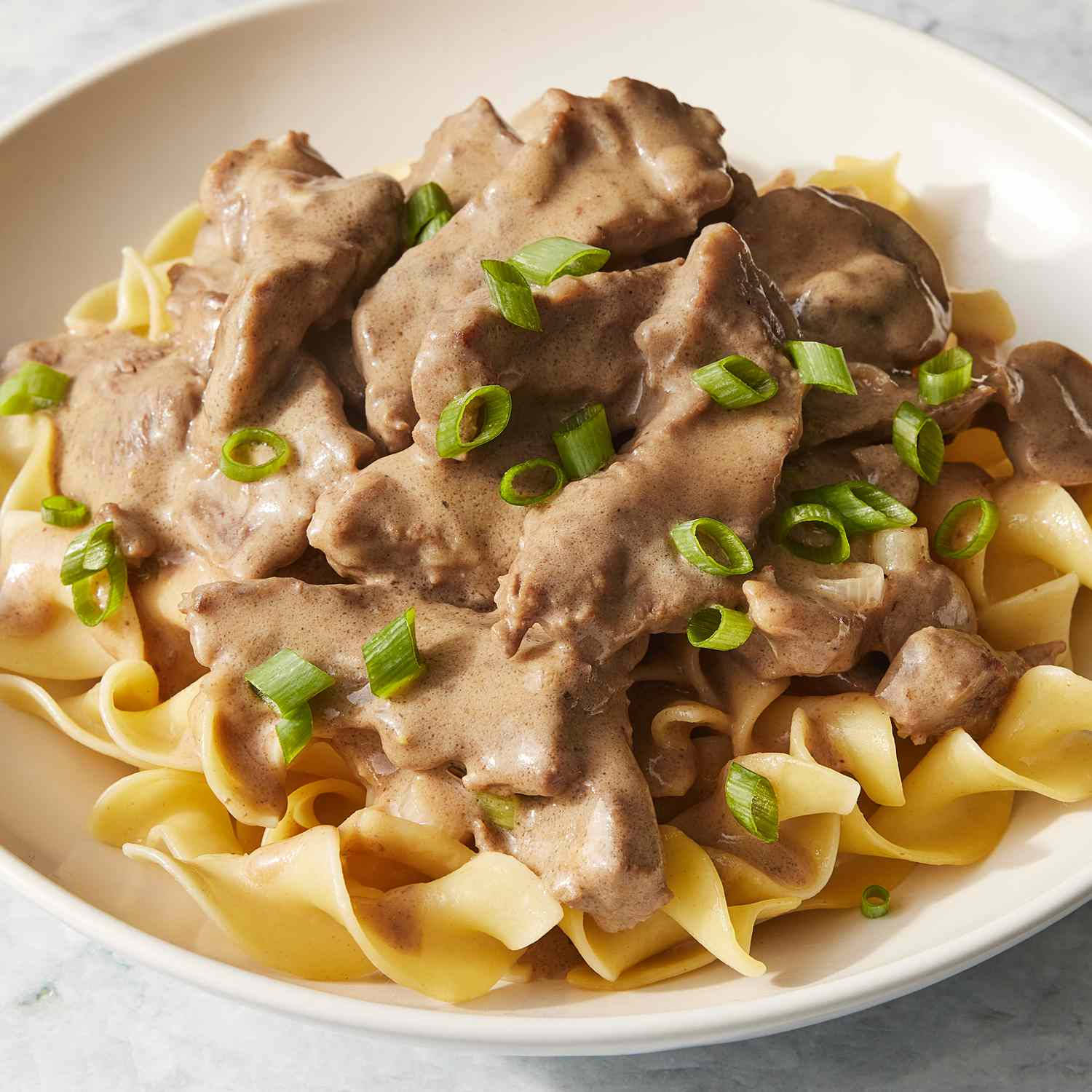 Russian Cuisine Beef Stroganoff With Fusilli Wallpaper