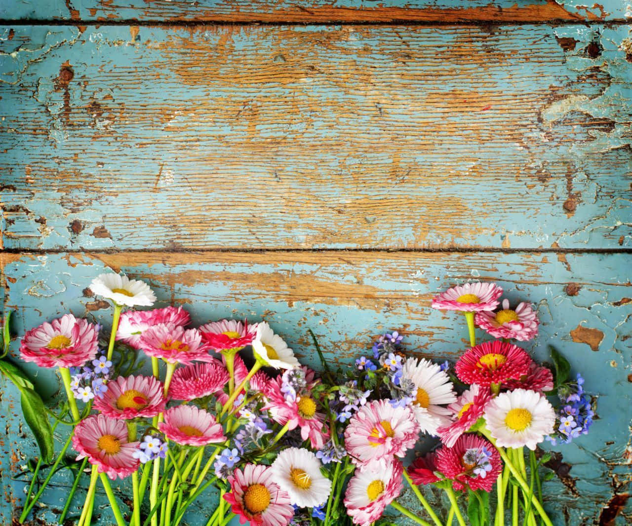 Rustic Blue Floor [wallpaper] Wallpaper