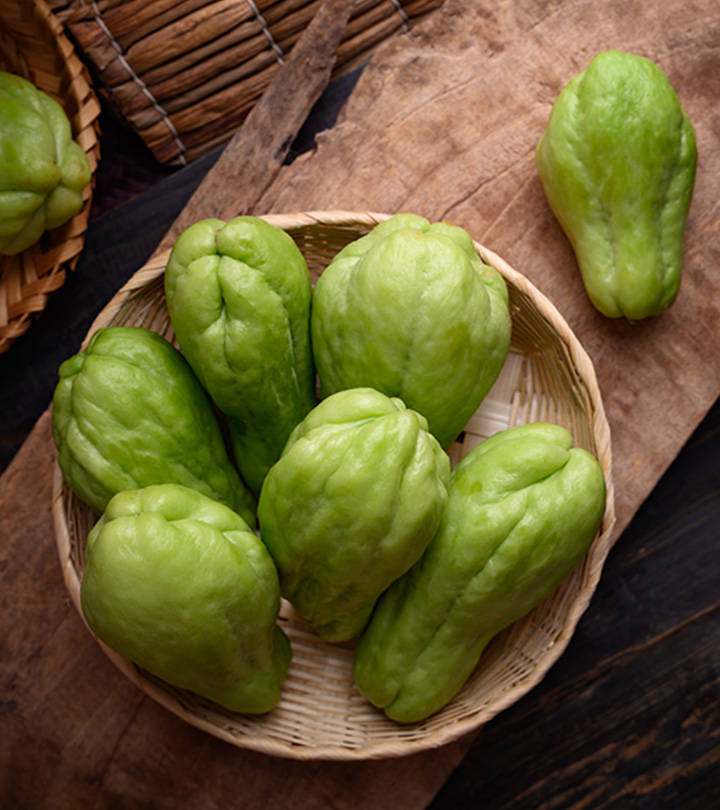 Rustic Display Of Fresh Chayote Squash Wallpaper